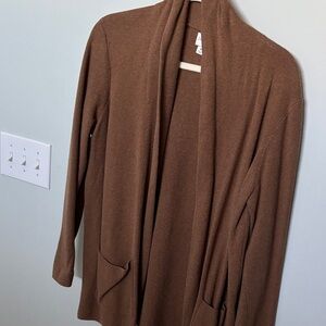 J. Crew Chocolate Brown Open Cardigan